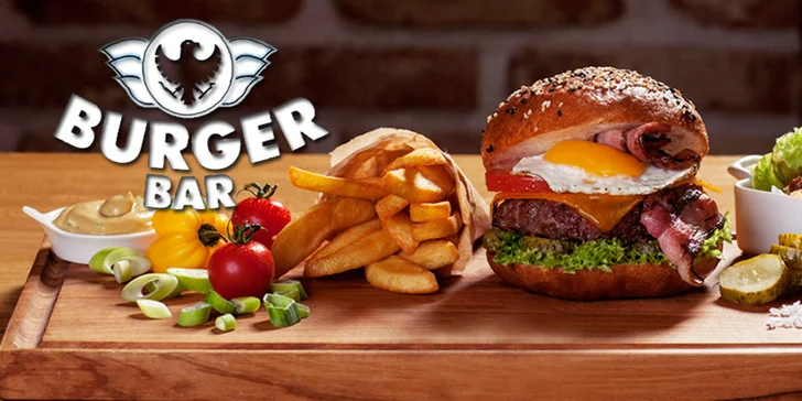 Sleva 40 % na burgery v Burger Baru – výběr ze 7 druhů