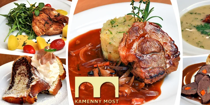 Originální české tříchodové menu pro dva v centru Prahy