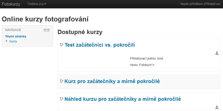Online kurz fotografování