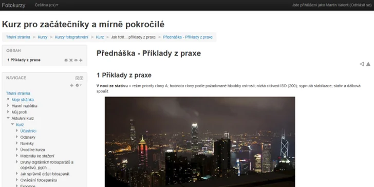 Online kurz fotografování