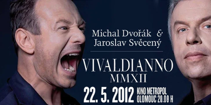 349 Kč za vstupenku na hudební projekt Vivaldianno. Rocker Michal Dvořák z Lucie a houslový virtuos Jaroslav Svěcený představují klasiku, jak ji neznáte!