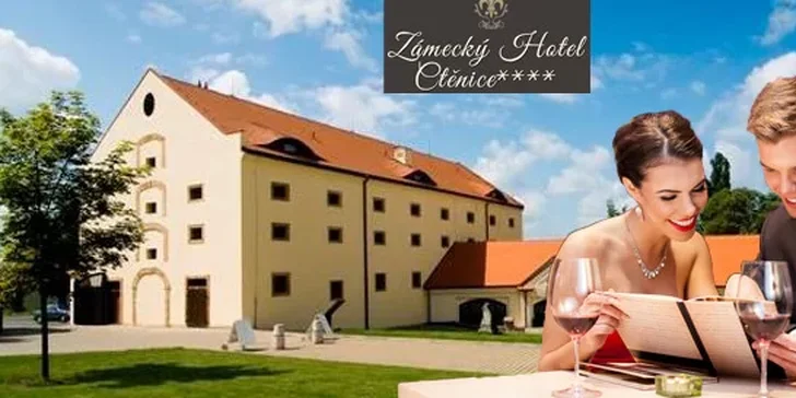 Romantická večeře nebo 6chodové degustační menu pro dva v Zámeckém Hotelu Ctěnice