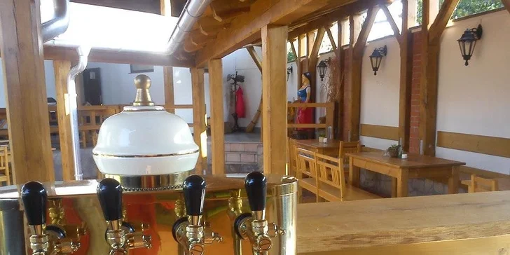 Burger menu pro dva s hranolkami a pivem v Dašickém Dvoře