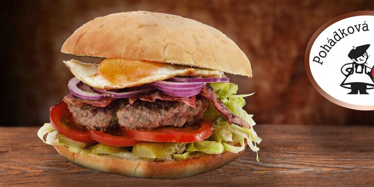 Nechte si dovézt pohádkový special burger s hranolky