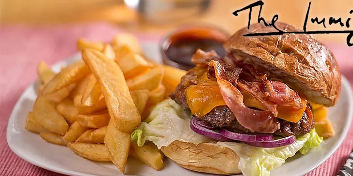Obědové burgerové menu v The Immigrant Pub
