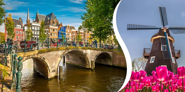 Amsterdam, rybářská vesnička Volendam a větrné mlýny