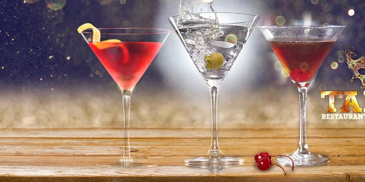 2 letní alkoholické short drinky v Coctail baru Taboo