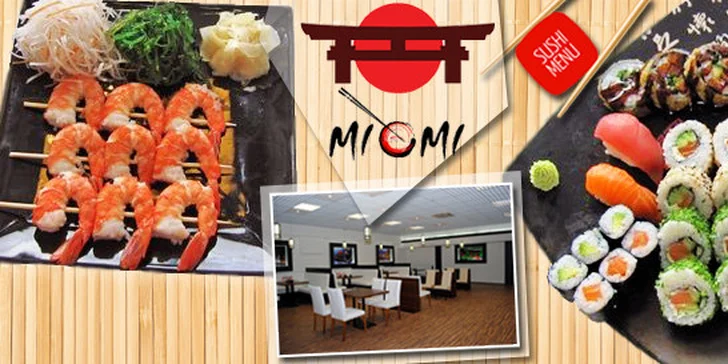 Kousky sushi, mořské řasy i čerstvý salát v Sushi Miomi