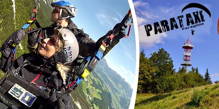 Tandem Paragliding se zkušeným pilotem na padákovém kluzáku