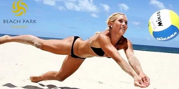 1 hodina plážového volejbalu v novém Beach Parku Modřany