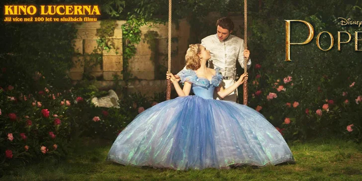 2 lístky na nový Disney film Popelka v kině Lucerna