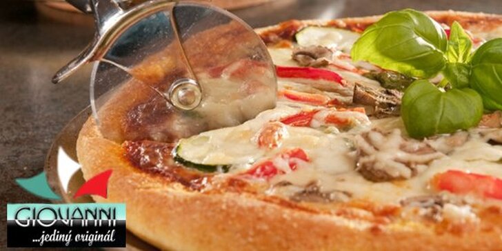 125 Kč za DVĚ obří, bohatě zdobené pizzy ze speciální nabídky pizzerie Giovanni. Italská chuť na dva různé způsoby v útulné domácí pizzerii se slevou až 50 %.