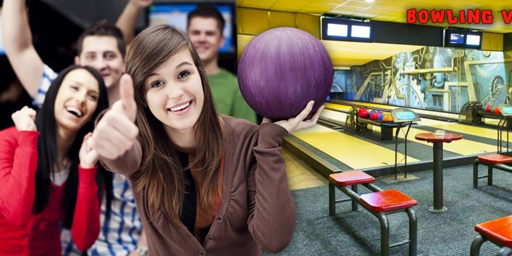 60 minut bowlingu až pro 8 hráčů včetně zapůjčení bot