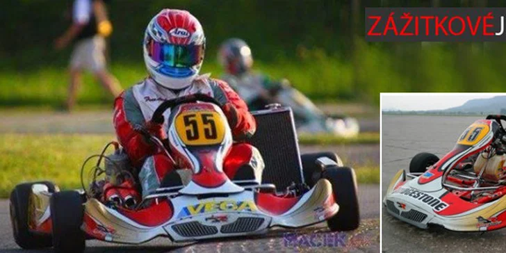 2x 15 minut dravé jízdy na motokárách