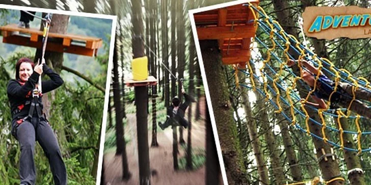 Vstupy do lanového Adventure Parku na Lipně pro dospělé i děti