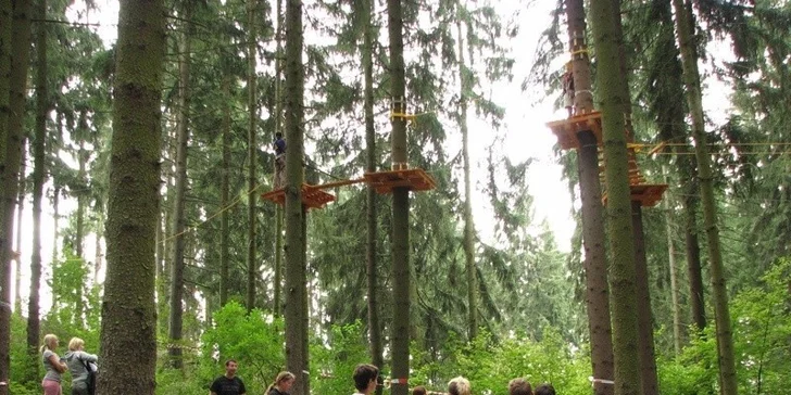 Vstupy do lanového Adventure Parku na Lipně pro dospělé i děti