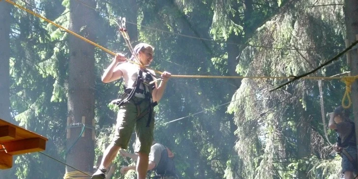 Vstupy do lanového Adventure Parku na Lipně pro dospělé i děti