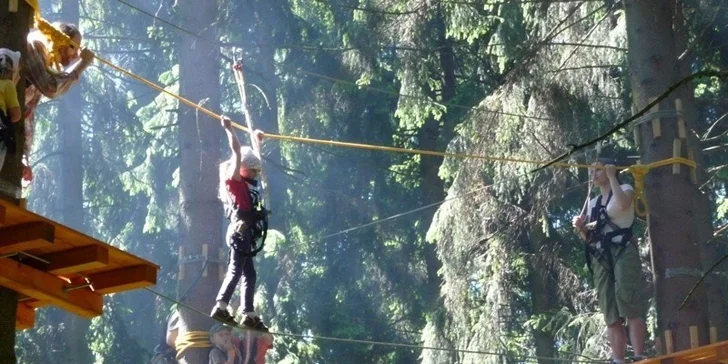 Vstupy do lanového Adventure Parku na Lipně pro dospělé i děti