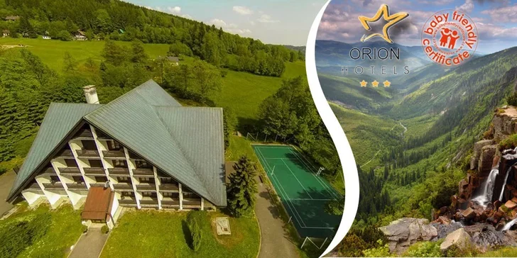 Dovolená v Krkonoších pro 4člennou rodinu s jídlem i animacemi
