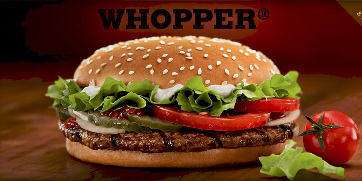 WHOPPER® menu pro 1 nebo 2 osoby z Burger Kingu