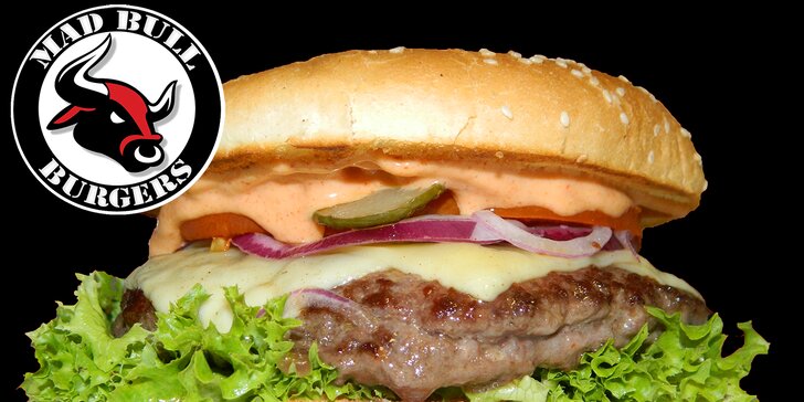 Vynikající burgery, bagety či wrapy v Mad Bull Burgers
