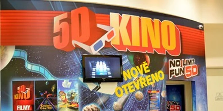 2 vstupenky do 5D kina No Limit Fun