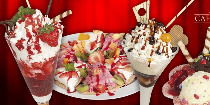 Zmrzlinové poháry pro dospělé i děti v Café Mozart