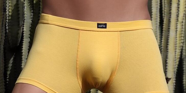 2× kvalitní, trendové jednobarevné boxerky Zaffe včetně poštovného
