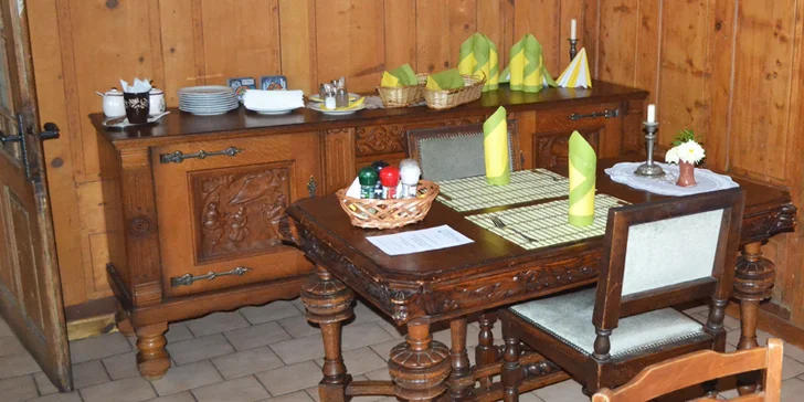 3chodové menu pro 2 osoby v Hukvaldské restauraci Leoše Janáčka