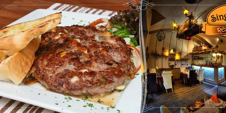 2× gurmánská pljeskavice v balkánské restauraci