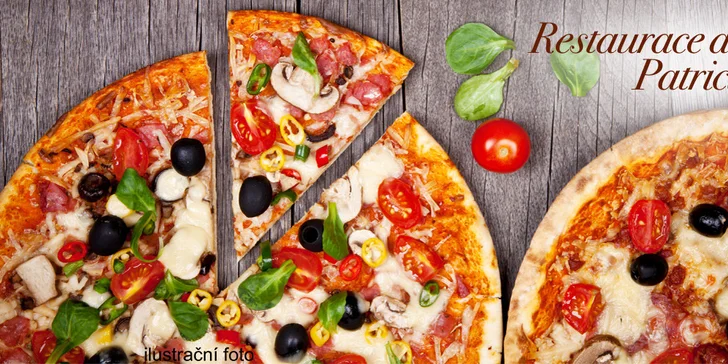 Dvě libovolné křupavé pizzy z Pizzerie Patricie