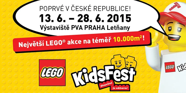 Vstupenky na unikátní LEGO® KidsFest Praha