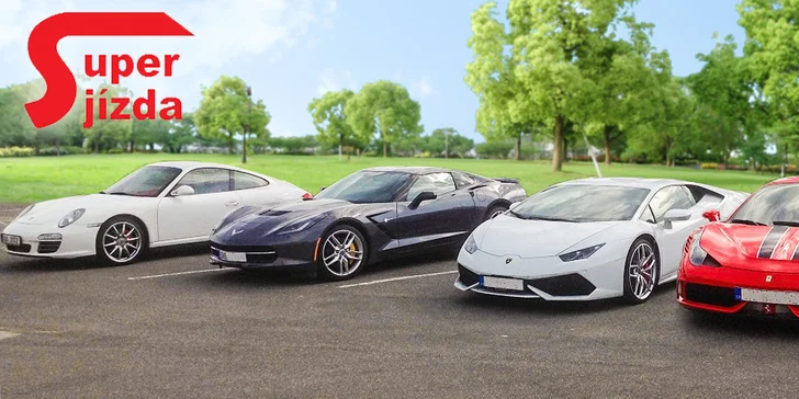 Až 30minutová projížďka ve Ferrari nebo Lamborghini