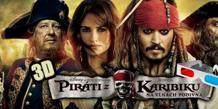 83 Kč za premiéru filmu Piráti z Karibiku. Úchvatný Jack Sparrow v kině Čas navíc ve 3D a slevou 49 %.