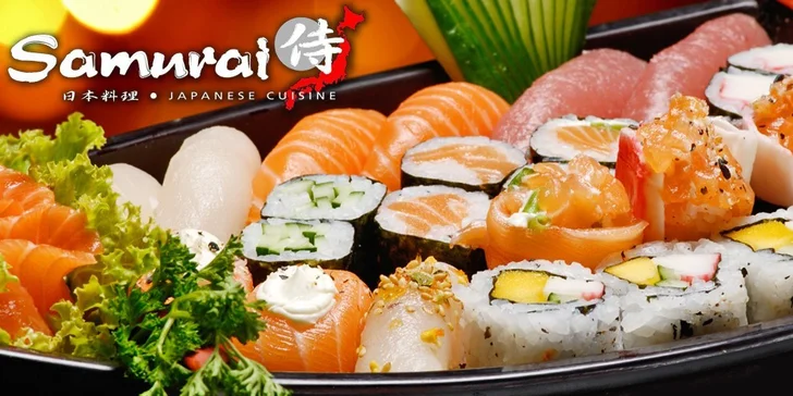 Výtečné japonské sushi menu pro dva v restauraci Samurai