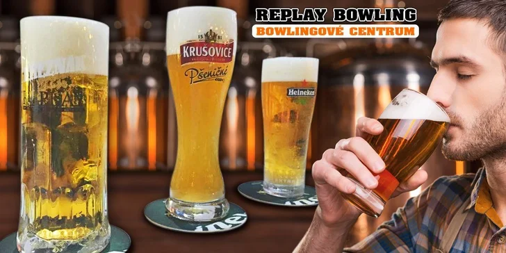 3 osvěžující pivka v Replay Bowling Centru