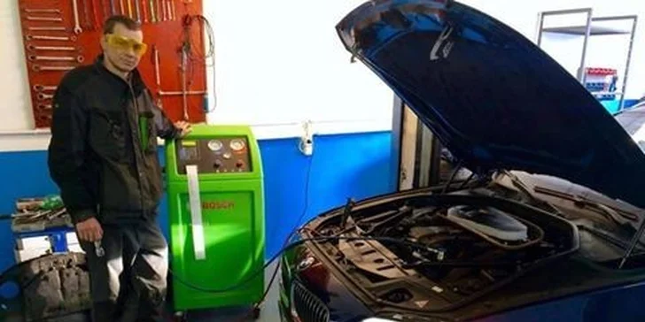 Servis a plnění klimatizace ve voze s možností dezinfekce interiéru