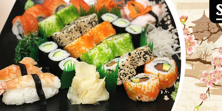 Sety plné lahodných japonských sushi specialit