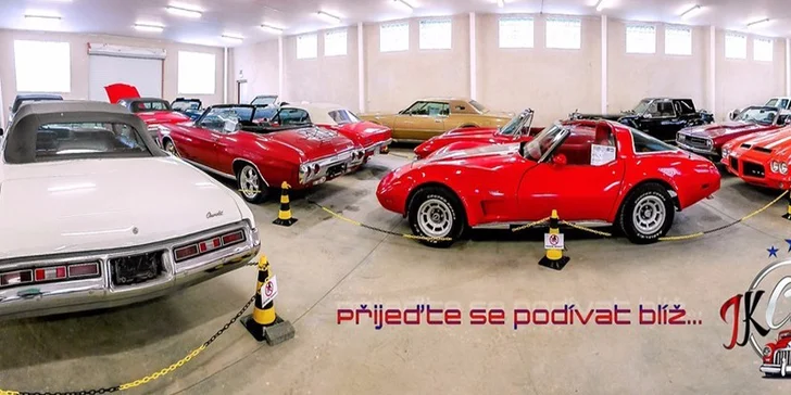 Vstupenka do nového muzea amerických historických automobilů JK CLASSICS