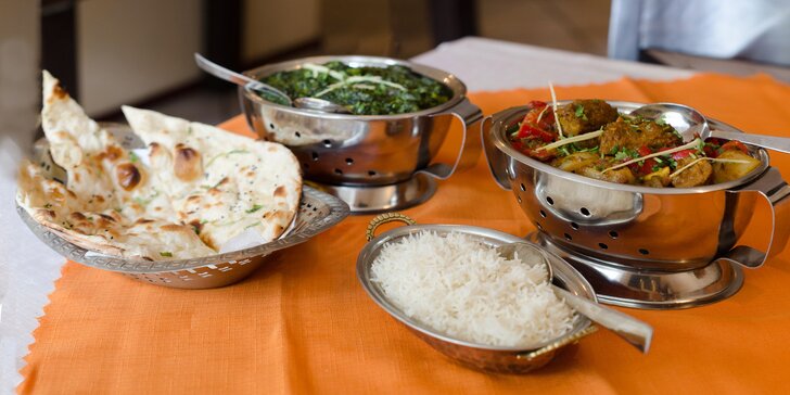Konzumace v hodnotě 550 Kč v indické restauraci Everest