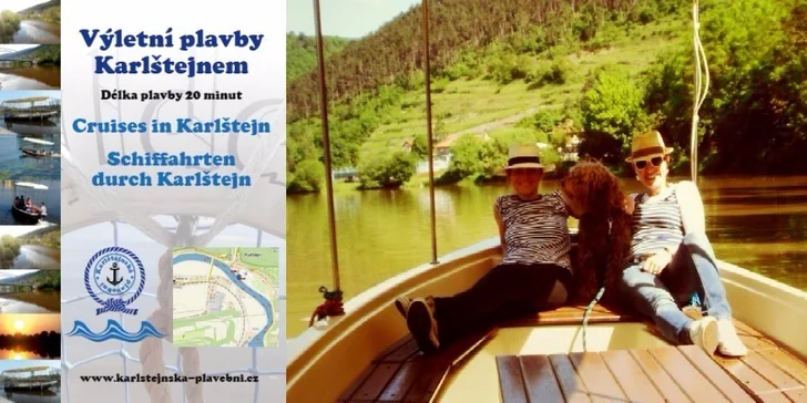 Výletní plavby karlštejnským podhradím (20-30 min)