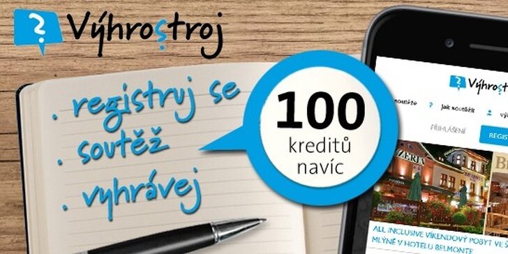 100 kreditů (strojáčků) do Výhrostroj.cz a soutěž o iPhone 6