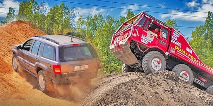 20 minut ve speciálu TATRA 813 8X8 TRUCK TRIAL nebo extrémní off road jízda Jeepem
