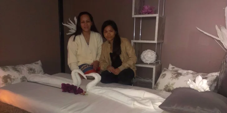 Luxusní Thai ROYAL massage od rodilých Filipínek - 60 minut včetně domácí limonády