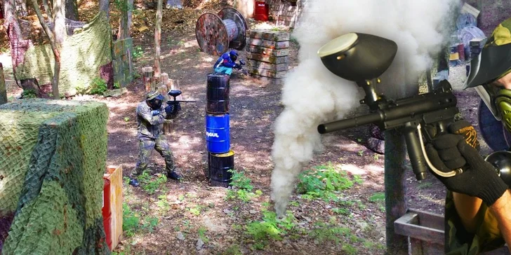 Adrenalinový paintball a 100 kuliček v Aiglově lomu v Poličce