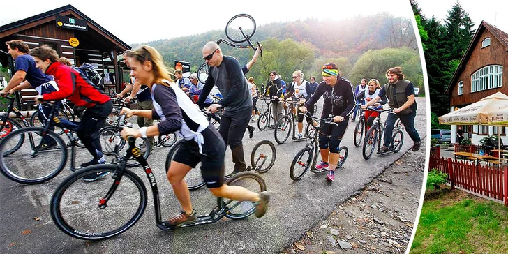 Sjezd na koloběžce z Kopaniny a přírodou Maloskalska