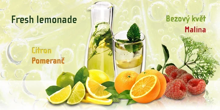Dvě osvěžující fresh lemonade různých příchutí