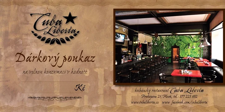 Kubánské degustační menu pro dva v restauraci Cuba Liberta