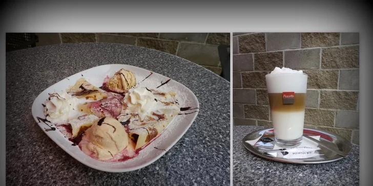 Káva a palačinky se zmrzlinou pro 2 osoby