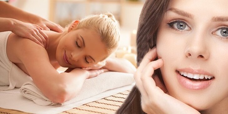130 minut relaxace těla a pleti: kosmetické ošetření s masáží zad či nohou